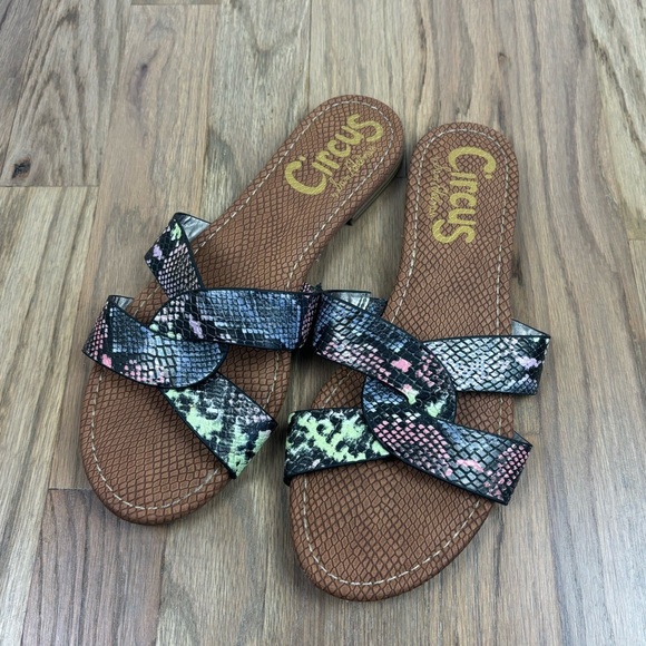 Circus Sam Edelman Clover Slide Sandals Multicolor 8 - Picture 1 of 5